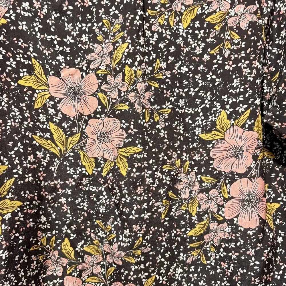 Zadig and Voltaire Chai Print Dark Floral 100% Silk Blouse Top Size XS Luxury - Picture 14 of 14